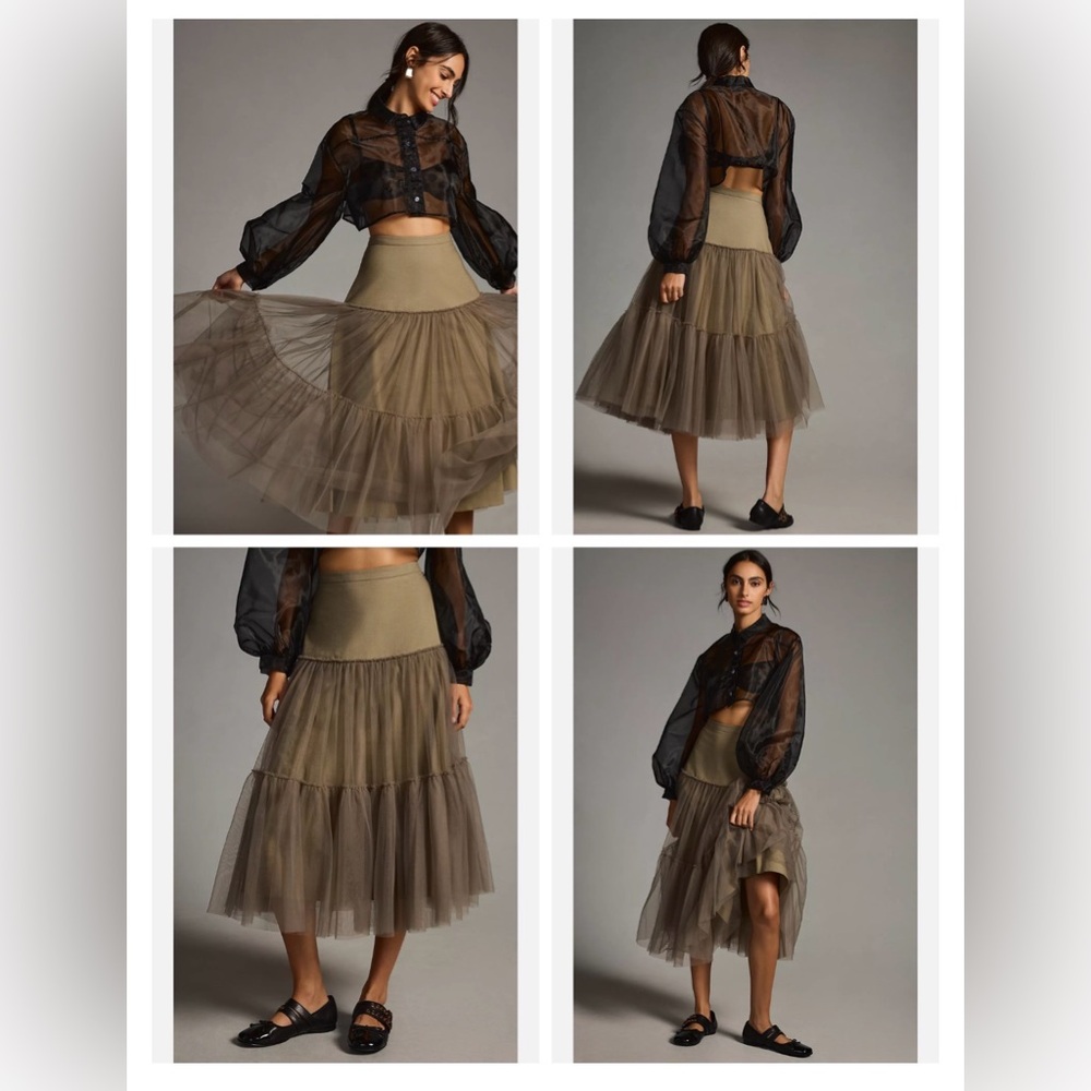 Mare Mare x Anthropologie Tiered Tulle Skirt